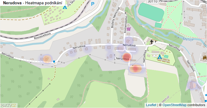 Nerudova - mapa podnikání