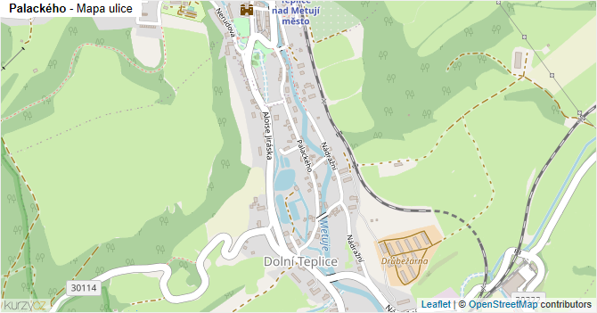 Palackého - mapa ulice