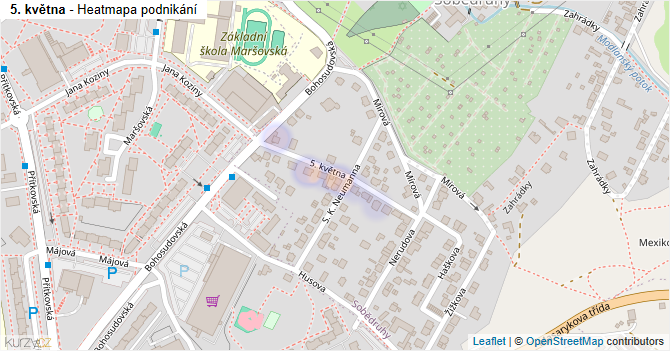 5. května - mapa podnikání