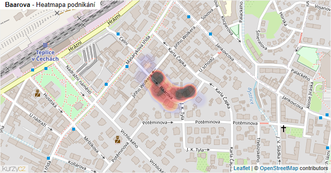 Baarova - mapa podnikání