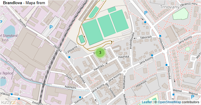 Brandlova - mapa firem
