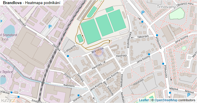 Brandlova - mapa podnikání