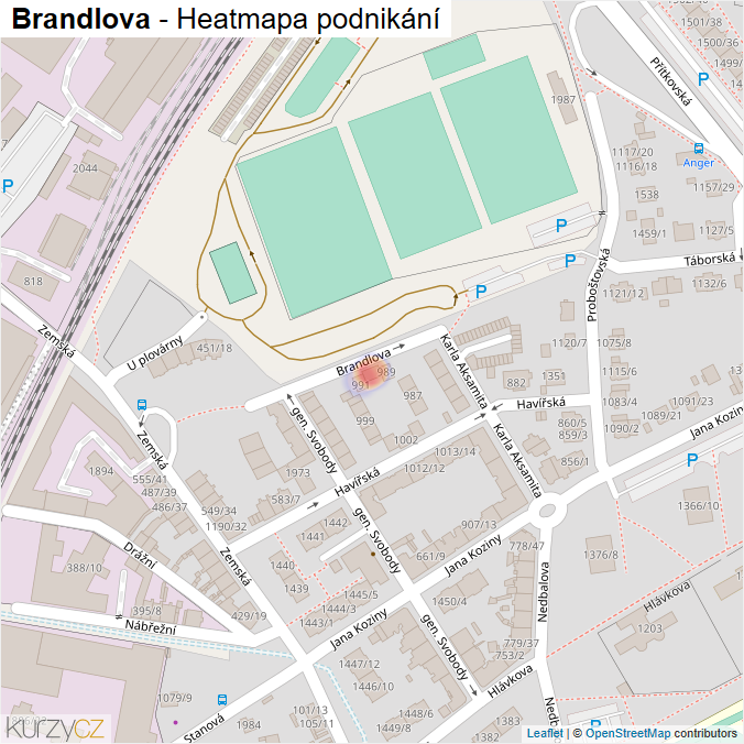 Mapa Brandlova - Firmy v ulici.