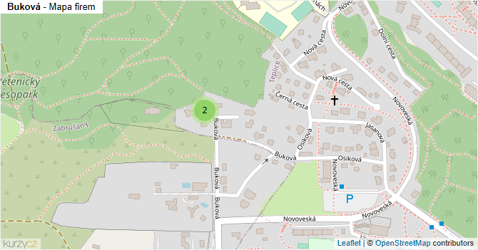 Buková - mapa firem