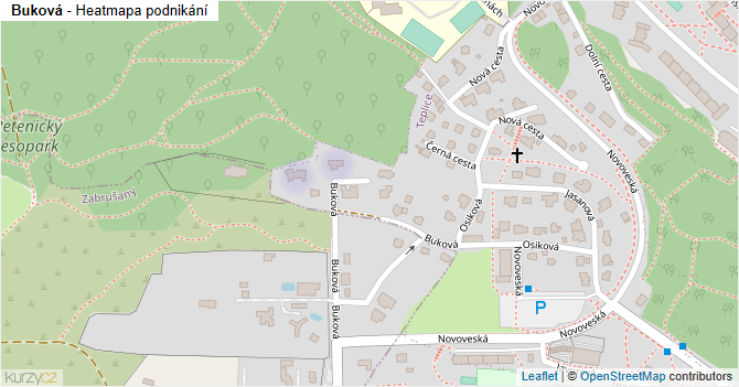 Buková - mapa podnikání