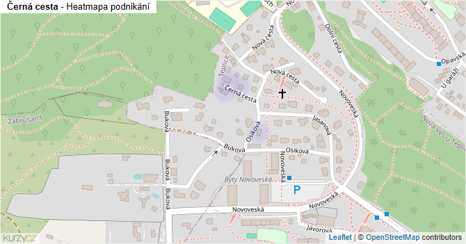 Černá cesta - mapa podnikání