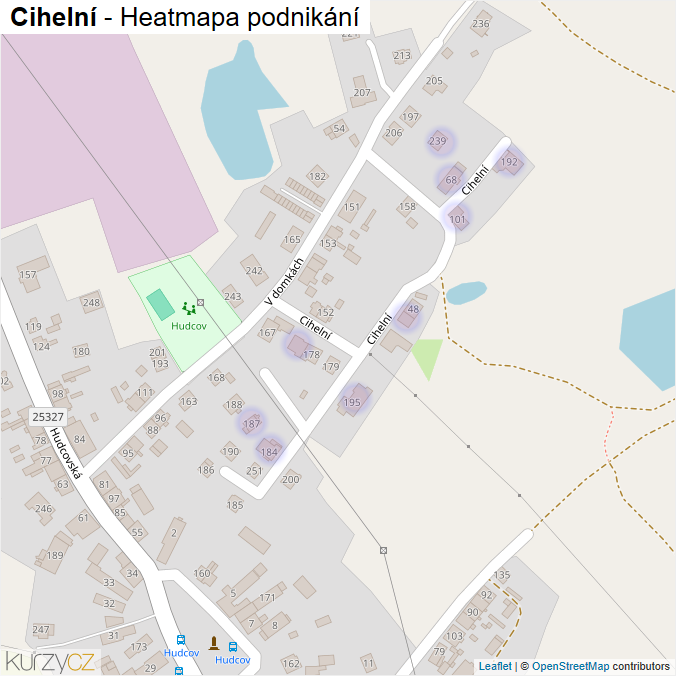 Mapa Cihelní - Firmy v ulici.