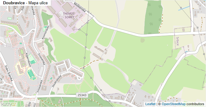 Doubravice - mapa ulice