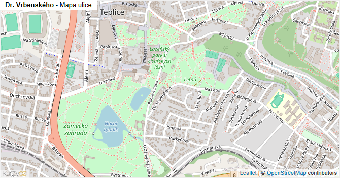 Dr. Vrbenského - mapa ulice