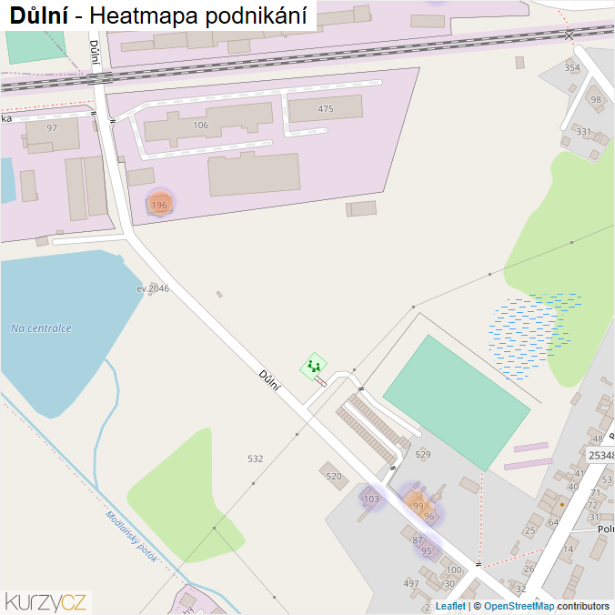 Mapa Důlní - Firmy v ulici.
