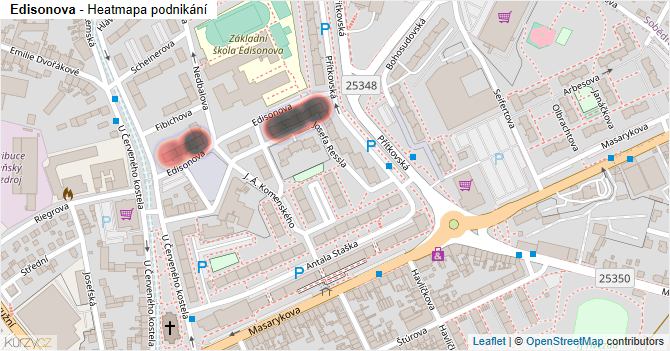 Edisonova - mapa podnikání