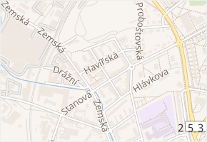 gen. Svobody v obci Teplice - mapa ulice