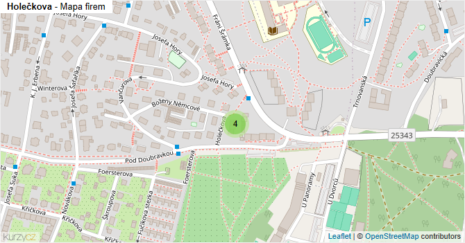 Holečkova - mapa firem