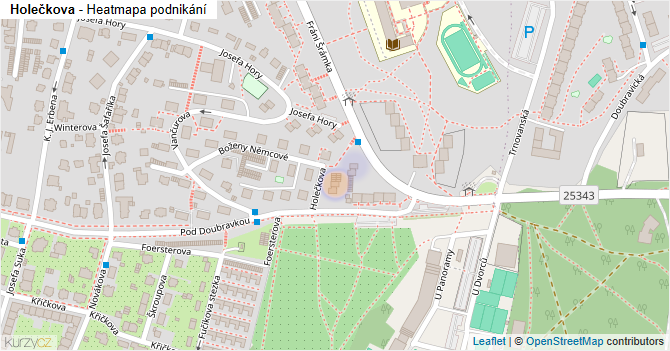 Holečkova - mapa podnikání