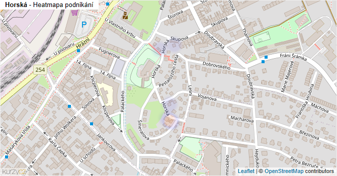 Horská - mapa podnikání