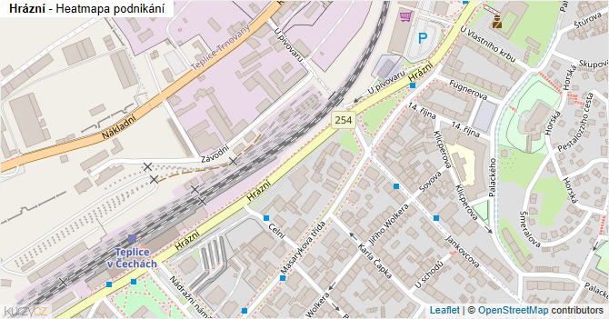 Hrázní - mapa podnikání