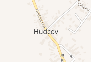Hudcov v obci Teplice - mapa části obce