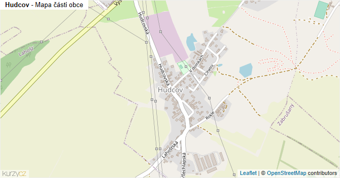 Hudcov - mapa části obce