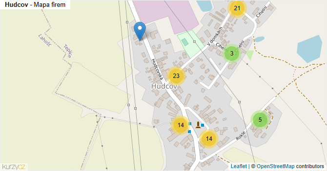 Hudcov - mapa firem