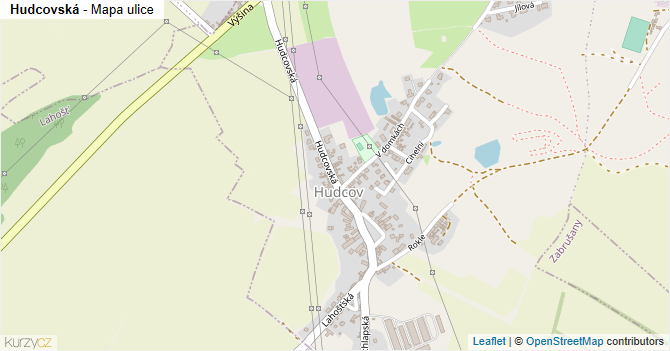 Hudcovská - mapa ulice