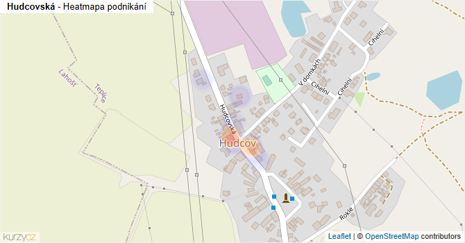 Hudcovská - mapa podnikání