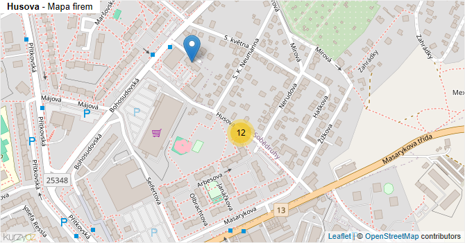 Husova - mapa firem