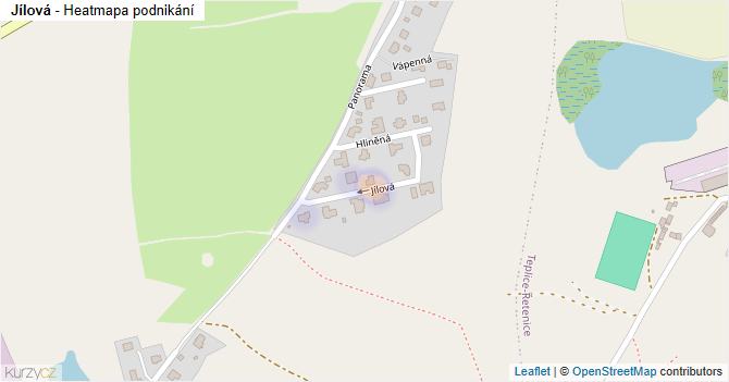 Jílová - mapa podnikání