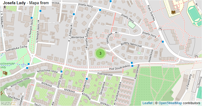 Josefa Lady - mapa firem