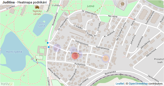 Juditina - mapa podnikání