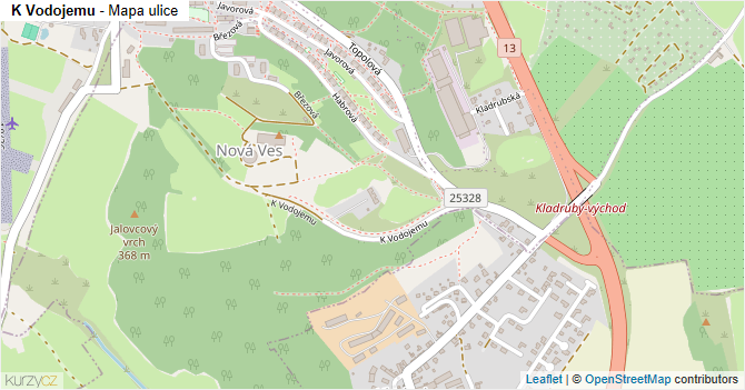 K Vodojemu - mapa ulice