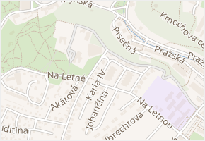 Karla IV v obci Teplice - mapa ulice