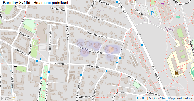 Karoliny Světlé - mapa podnikání