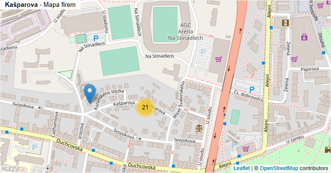 Kašparova - mapa firem