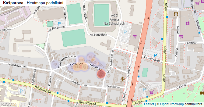 Kašparova - mapa podnikání