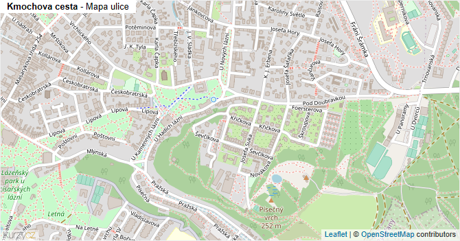 Kmochova cesta - mapa ulice