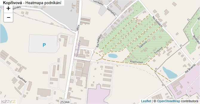 Kopřivová - mapa podnikání