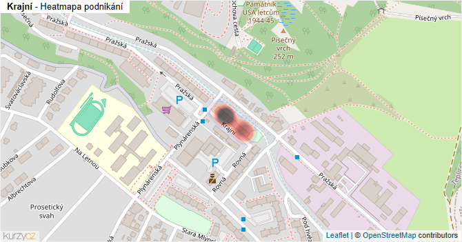 Krajní - mapa podnikání