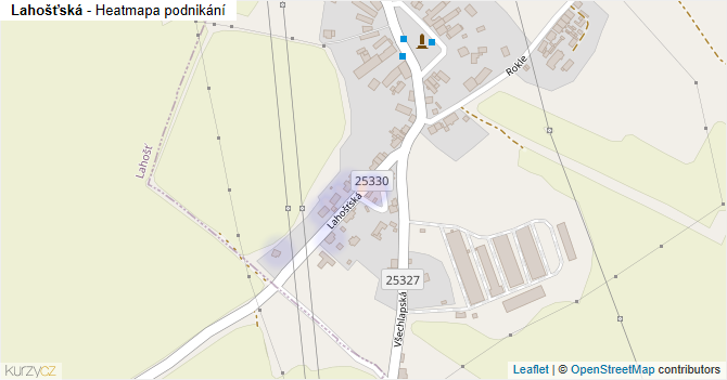 Lahošťská - mapa podnikání