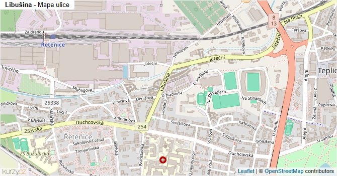 Libušina - mapa ulice