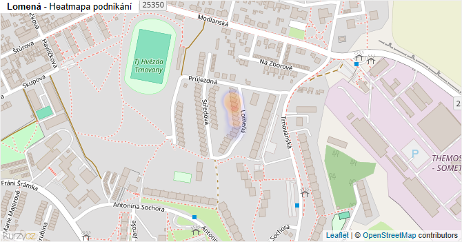 Lomená - mapa podnikání