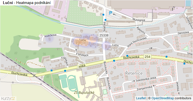 Luční - mapa podnikání