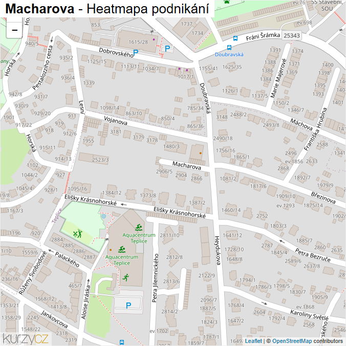 Mapa Macharova - Firmy v ulici.