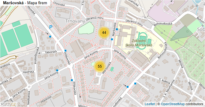 Maršovská - mapa firem