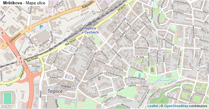 Mrštíkova - mapa ulice
