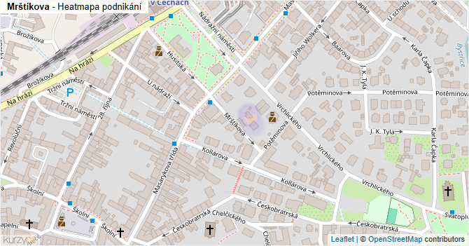 Mrštíkova - mapa podnikání