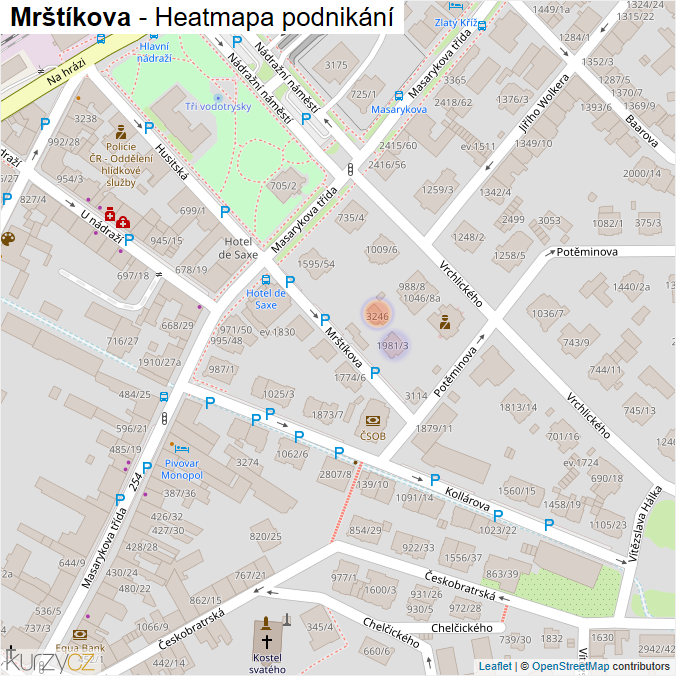 Mapa Mrštíkova - Firmy v ulici.