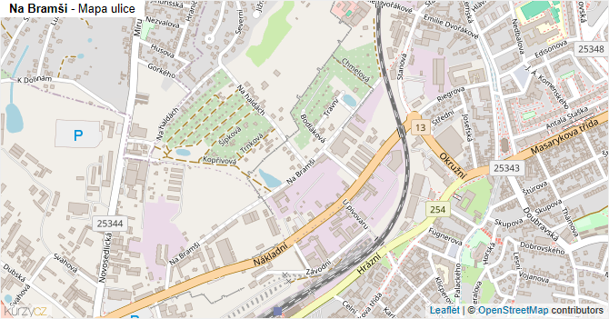 Na Bramši - mapa ulice