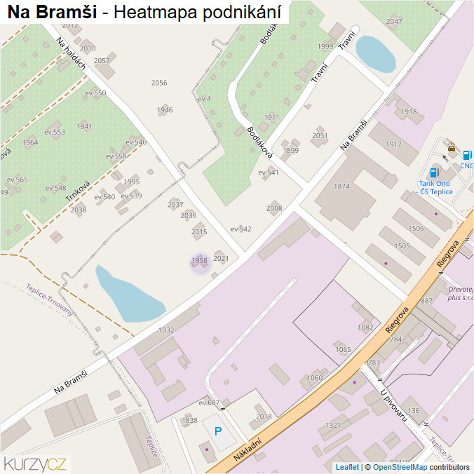 Mapa Na Bramši - Firmy v ulici.