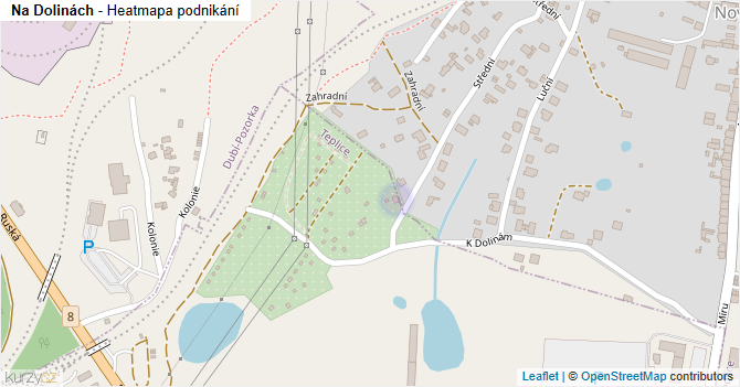 Na Dolinách - mapa podnikání