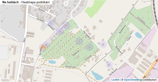 Na haldách - mapa podnikání